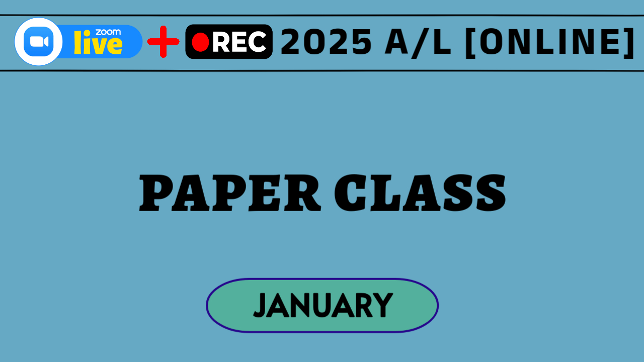 JANUARY – PAPER CLASS